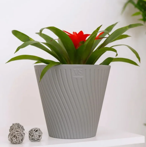 Изображение товара Кашпо VipSet Луи с дренажной системой (2.7л, серый)