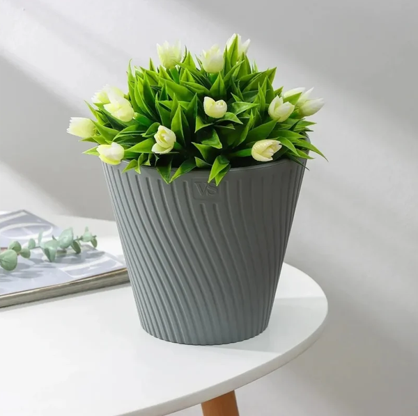 Изображение товара Кашпо VipSet Луи с дренажной системой (2.7л, серый)