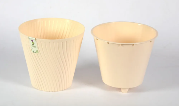 Изображение товара Кашпо VipSet Луи с дренажной системой (2.7л, кремовый)