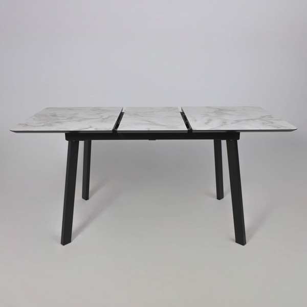 Изображение товара Обеденный стол LEPREMO AV 1209 HPL+МДФ раздвижной 1200-1600x800 (виктори натуральный/черный)