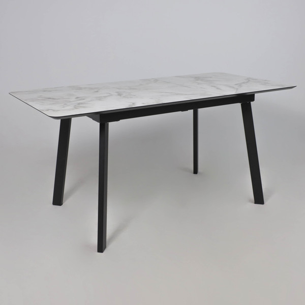 Изображение товара Обеденный стол LEPREMO AV 1209 HPL+МДФ раздвижной 1200-1600x800 (виктори натуральный/черный)