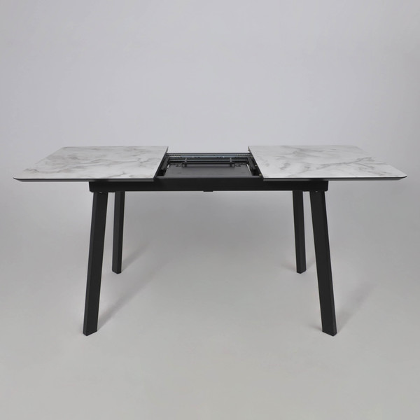 Изображение товара Обеденный стол LEPREMO AV 1209 HPL+МДФ раздвижной 1200-1600x800 (виктори натуральный/черный)