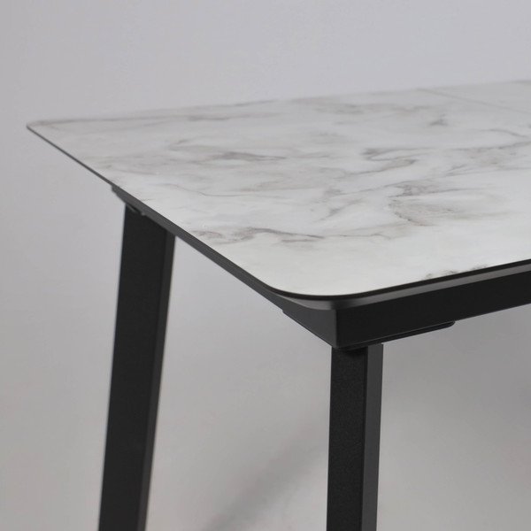 Изображение товара Обеденный стол LEPREMO AV 1209 HPL+МДФ раздвижной 1200-1600x800 (виктори натуральный/черный)