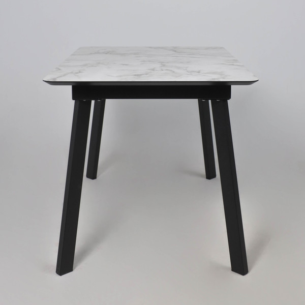 Изображение товара Обеденный стол LEPREMO AV 1209 HPL+МДФ раздвижной 1200-1600x800 (виктори натуральный/черный)