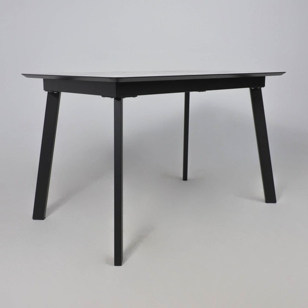 Изображение товара Обеденный стол LEPREMO AV 1209 HPL+МДФ раздвижной 1200-1600x800 (виктори натуральный/черный)