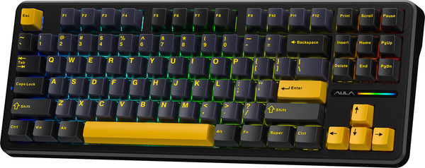Изображение товара Клавиатура Aula F87 3в1 (черный/темно-синий/оранжевый)