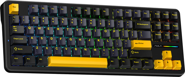 Изображение товара Клавиатура Aula F87 3в1 (черный/темно-синий/оранжевый)