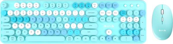 Изображение товара Комплект клавиатура и мышь Aula AC306 (синий/разноцветный)