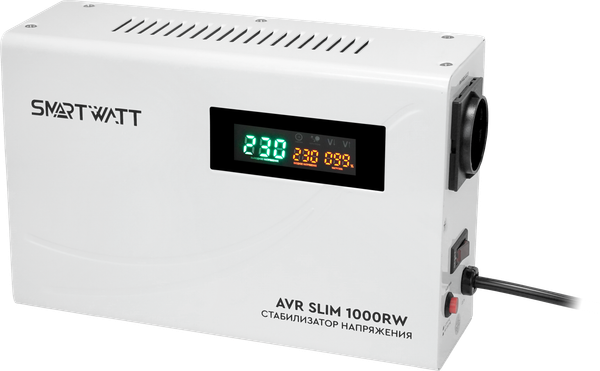 Изображение товара Стабилизатор напряжения SmartWatt AVR SLIM 1000RW