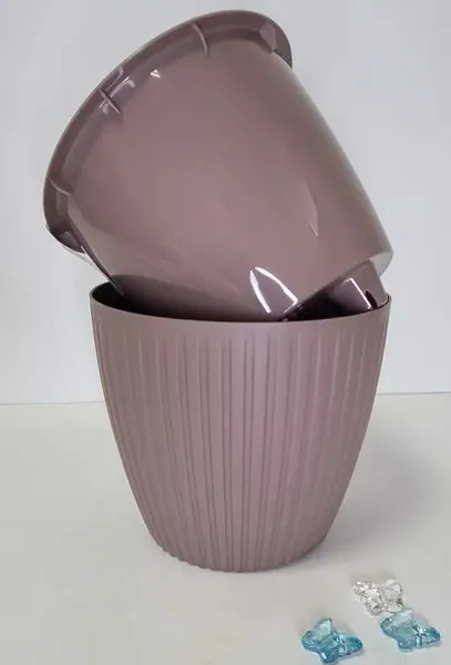 Изображение товара Кашпо VipSet ЭВИ с дренажной системой (4.5л, инжир)