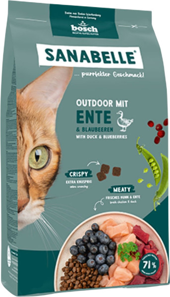 Изображение товара Сухой корм для кошек Bosch Petfood Sanabelle Outdoor с уткой (400г)