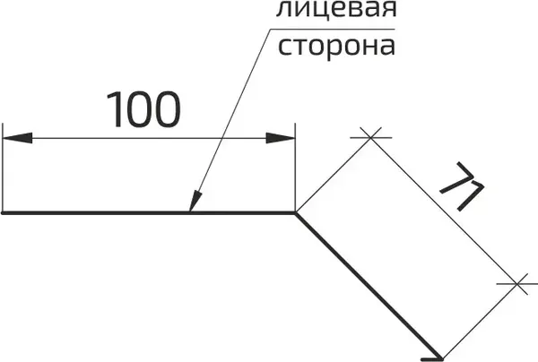 Изображение товара Планка карнизная Скайпрофиль 0.5-Пэ Rooftop Matte (СтБархат)-RAL9005 (2м)