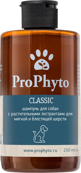 Изображение товара Шампунь для животных ProPhyto Classic Shampoo С растительными экстрактами / PP91100109 (250мл)