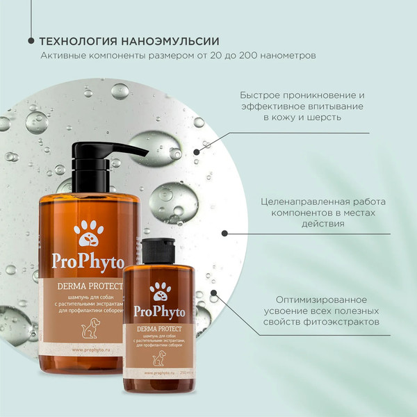 Изображение товара Шампунь для животных ProPhyto Derma Protect Shampoo / PP91100107  (250мл)