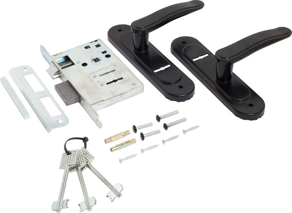 Изображение товара Замок врезной Птимаш ЗВ9-4.03 (черный)