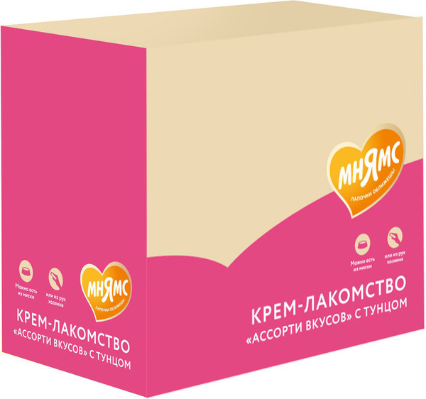 Изображение товара Лакомство для кошек Мнямс И котят с 4 месяцев Ассорти вкусов / 178766 (60x15г)