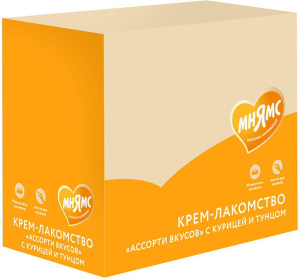 Изображение товара Лакомство для кошек Мнямс И котят с 4 месяцев Ассорти вкусов / 178773 (60x15г)