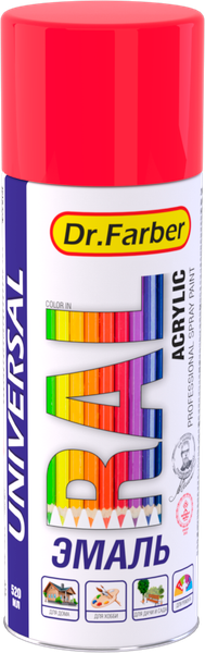 Изображение товара Эмаль MAV Dr. Farber Акриловая универсальная RAL 8019 (520мл, серо-коричневый глянцевый)