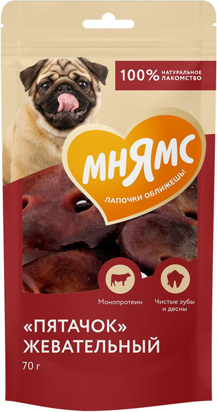 Изображение товара Лакомство для собак Мнямс Пятачок жевательный / 547187 (70г)