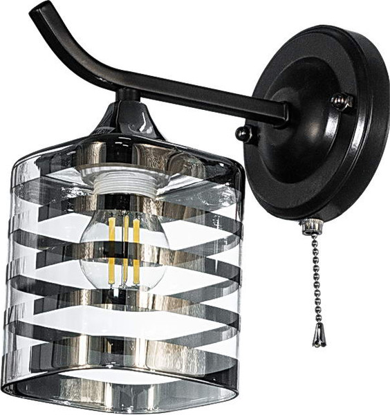 Изображение товара Бра Aitin-Pro НББ 03-60-101 / 5023/1W (черный/хром)