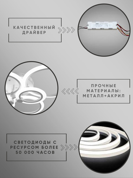 Изображение товара Люстра Aitin-Pro MB205 132Вт (белый)