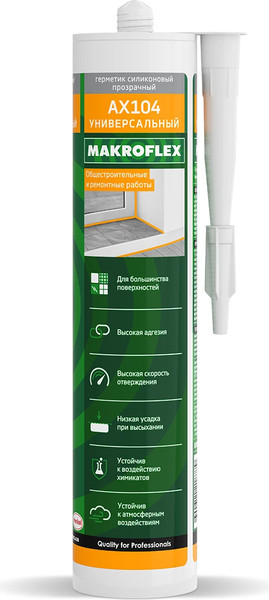 Изображение товара Герметик силиконовый Ceresit Makroflex AX104 (прозрачный)