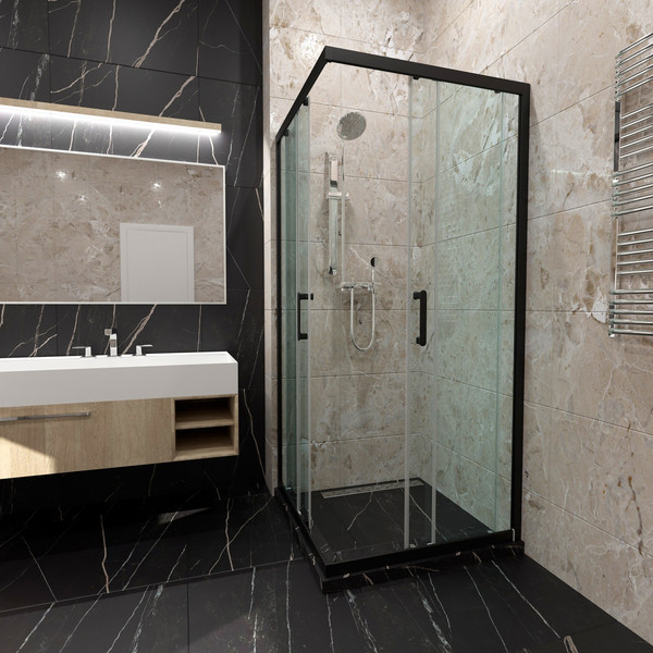 Изображение товара Душевой уголок Triton Фикс-Блэк 90x90