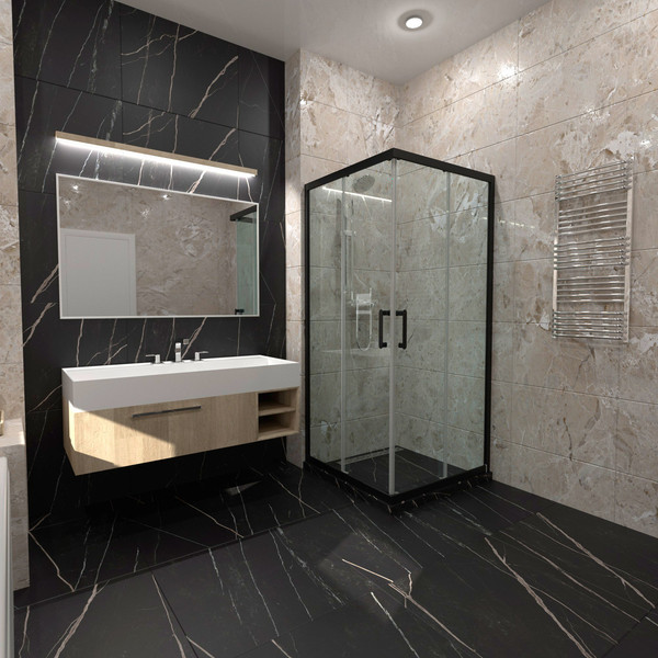 Изображение товара Душевой уголок Triton Фикс-Блэк 90x90