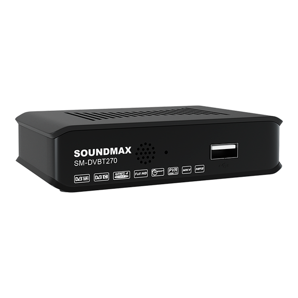 Изображение товара Смарт-приставка SoundMax SM-DVBT270 (черный)