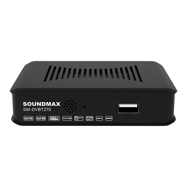 Изображение товара Смарт-приставка SoundMax SM-DVBT270 (черный)