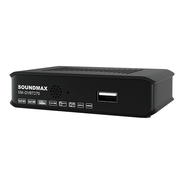 Изображение товара Смарт-приставка SoundMax SM-DVBT270 (черный)