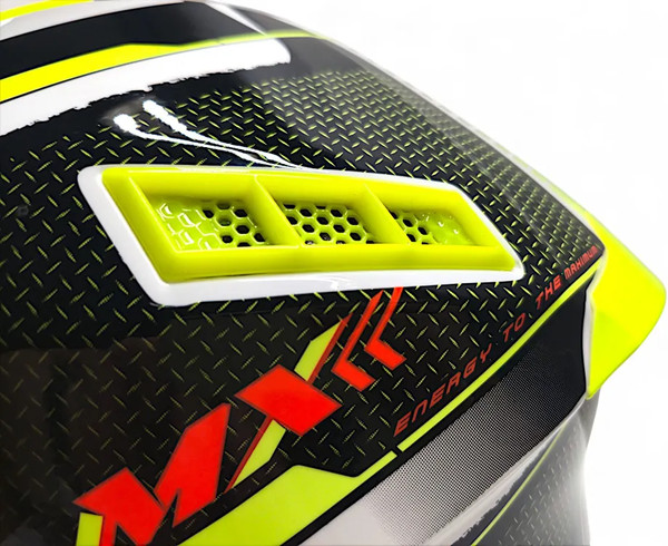 Изображение товара Мотошлем AiM RH855 Fiber Glass Swift RH855S-BYR-XL (XL, желтый/красный)