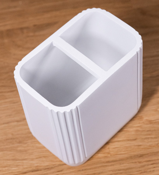 Изображение товара Стакан для зубной щетки и пасты Caspian York 90085 (белый)