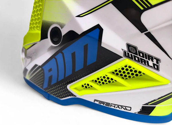 Изображение товара Мотошлем AiM RH855 Fiber Glass Swift RH855S-BYR-XXL (XXL, желтый/красный)