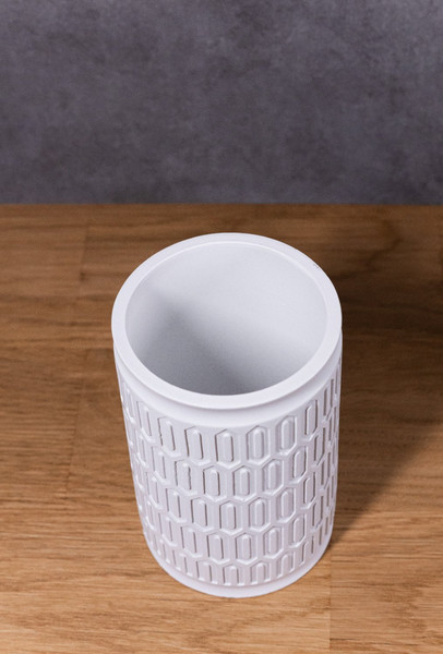 Изображение товара Стакан для зубной щетки и пасты Caspian Oxford 90090 (белый)