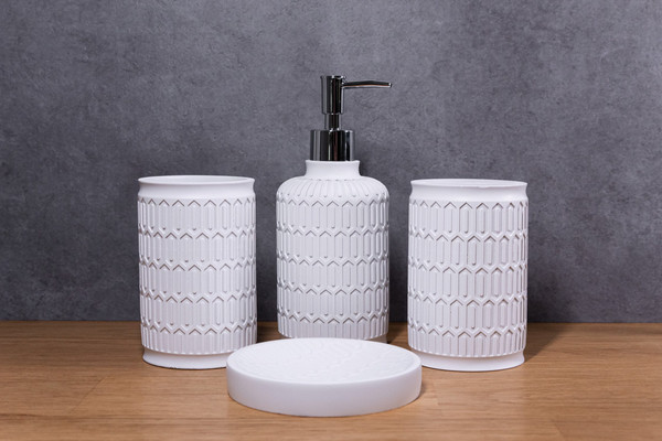 Изображение товара Стакан для зубной щетки и пасты Caspian Oxford 90090 (белый)