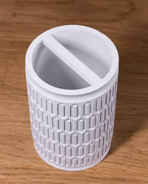 Изображение товара Стакан для зубной щетки и пасты Caspian Oxford 90089 (белый)