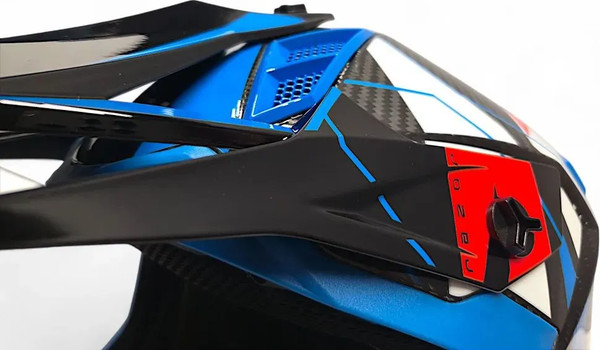 Изображение товара Мотошлем AiM RH855 Carbon Razor RH855R-DBR-S (S, синий/красный)