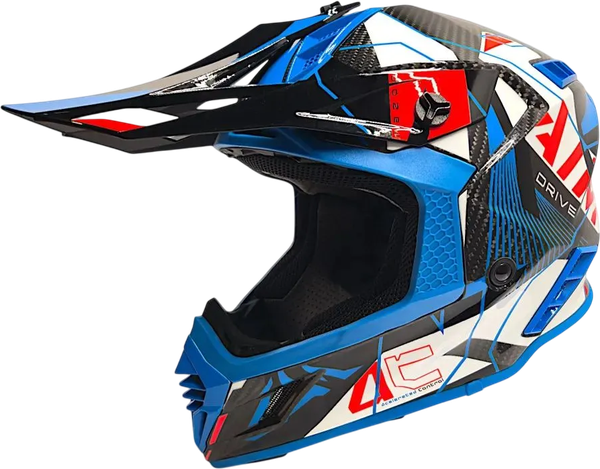 Изображение товара Мотошлем AiM RH855 Carbon Razor RH855R-DBR-S (S, синий/красный)