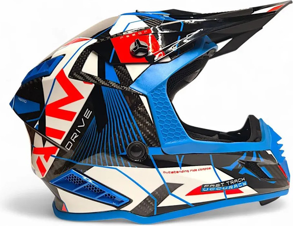 Изображение товара Мотошлем AiM RH855 Carbon Razor RH855R-DBR-XS (XS, синий/красный)