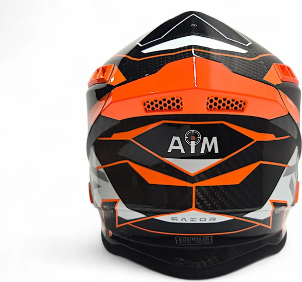 Изображение товара Мотошлем AiM RH855 Carbon Razor RH855R-DWR-XS (XS, белый/красный)