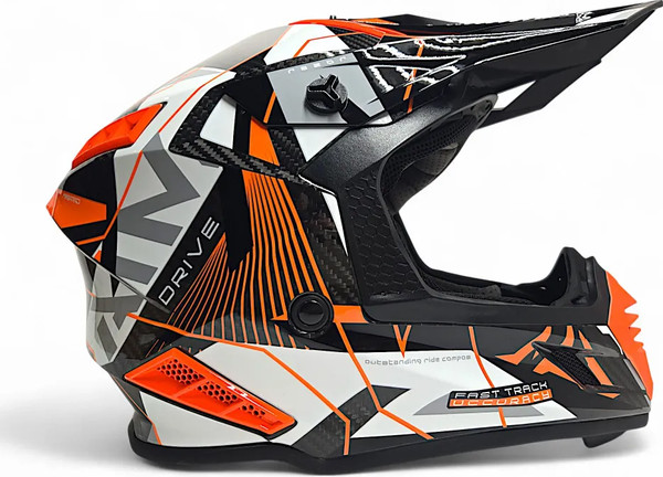 Изображение товара Мотошлем AiM RH855 Carbon Razor RH855R-DWR-XS (XS, белый/красный)