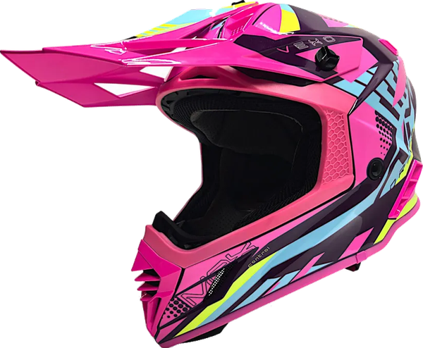 Изображение товара Мотошлем AiM RH855 Fiber Glass Vexo RH855V-BPP-XXL (XXL, фиолетовый/розовый)