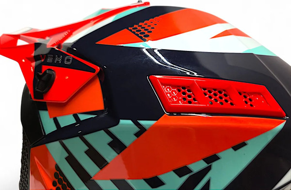 Изображение товара Мотошлем AiM RH855 Fiber Glass Vexo RH855V-BRB-L (L, красный/синий)