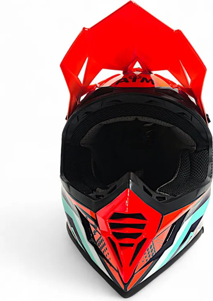 Изображение товара Мотошлем AiM RH855 Fiber Glass Vexo RH855V-BRB-XL (XL, красный/синий)