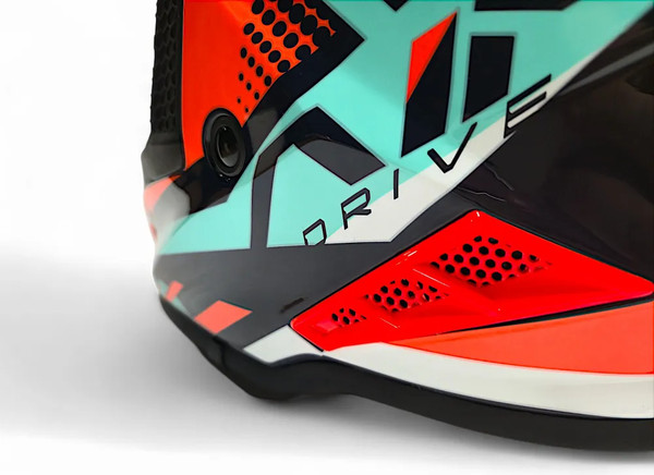 Изображение товара Мотошлем AiM RH855 Fiber Glass Vexo RH855V-BRB-XS (XS, красный/синий)