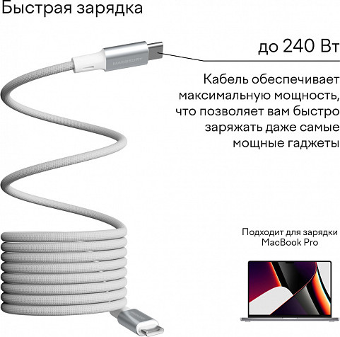 Изображение товара Кабель Magssory Link C CBL021 (2.4м, белый)