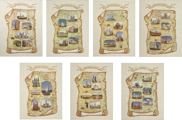 Изображение товара Набор полотенец Pole Kvetak (Беларускі лён) 45x60 22С147-ШР+К/пр/пфкор. (1 Моя Беларусь-7 33/сорт 1)