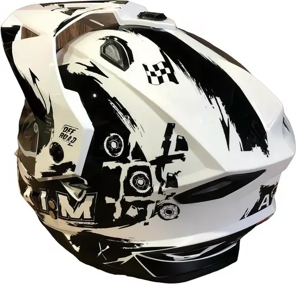 Изображение товара Мотошлем AiM JK802Y / 802Y-014-YM (Y/M, белый/черный)