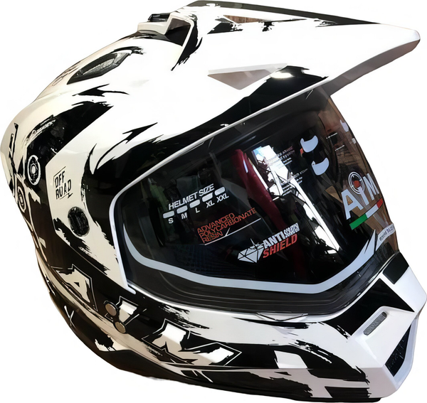 Изображение товара Мотошлем AiM JK802Y / 802Y-014-YM (Y/M, белый/черный)